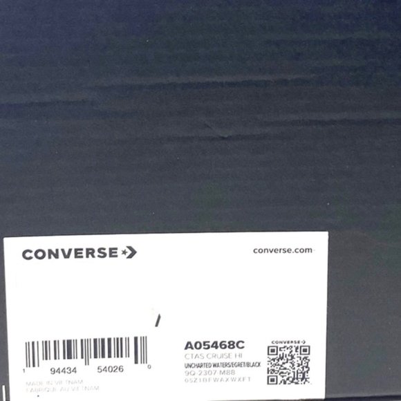 Converse Chuck Taylor Cruise Seasonal Skate High Shoes Blue Canvas Women A05468C - Picture 10 of 10